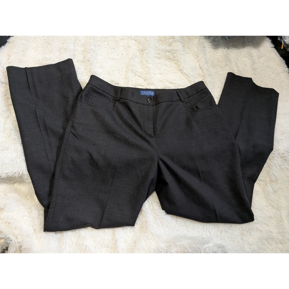 J. McLaughlin Fully Wool Charcoal Dark Gray Trousers Stretch Dress Pants Size 14